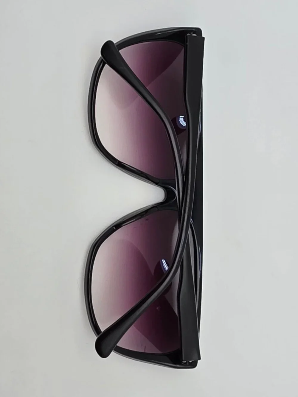 California Sunset Pearl Brow Black Frame Purple Gradient Lens Sunglasses 61mm